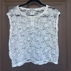 Charlotte Russe Cream Lace Blouse